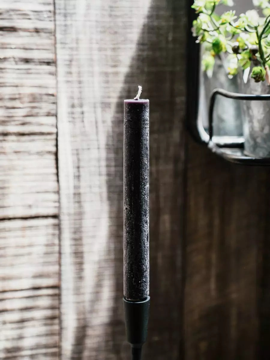 Vela Negra Decorativa para Candelabro