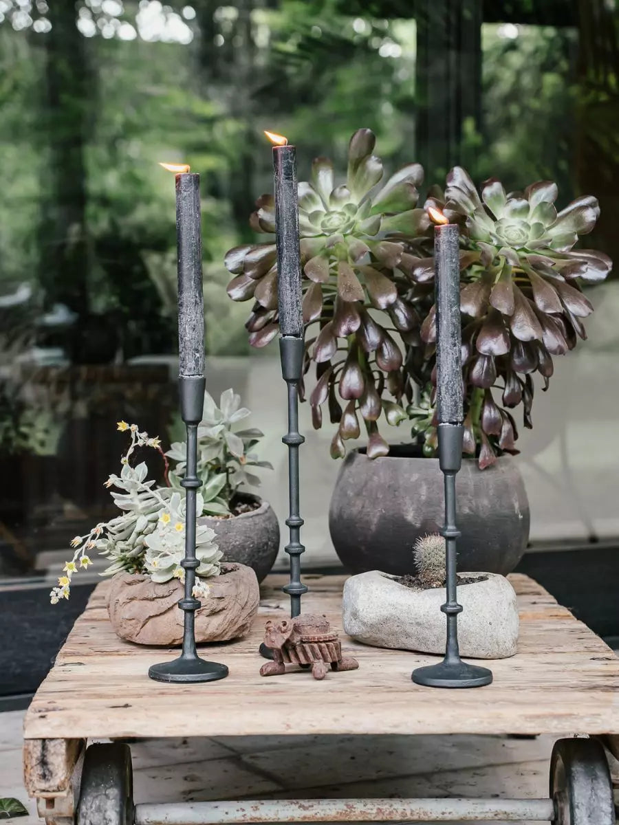 Vela Negra Decorativa para Candelabro