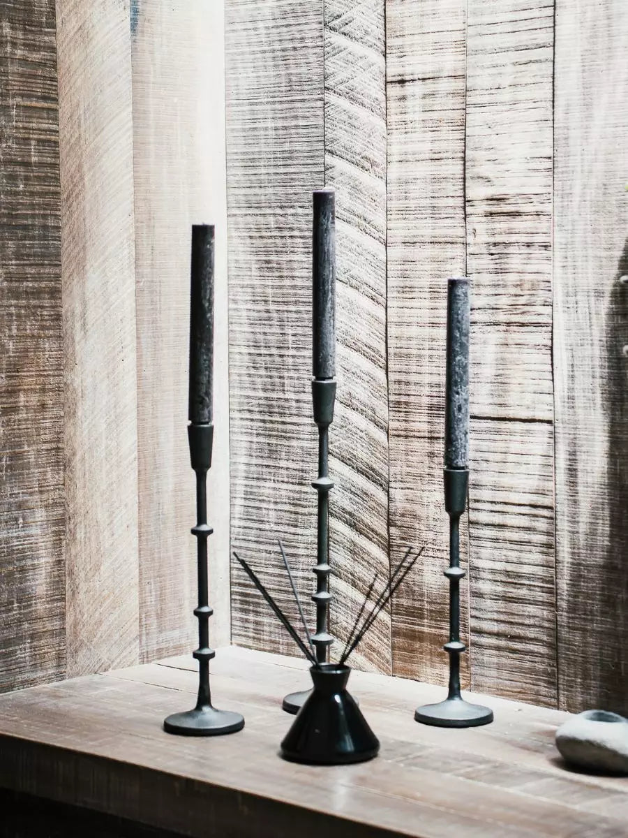 Vela Negra Decorativa para Candelabro