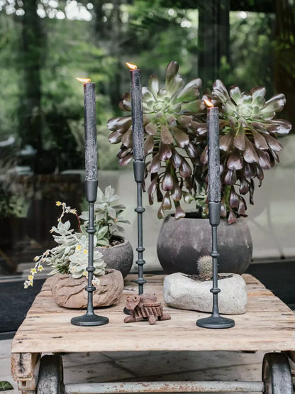 Vela Negra Decorativa para Candelabro