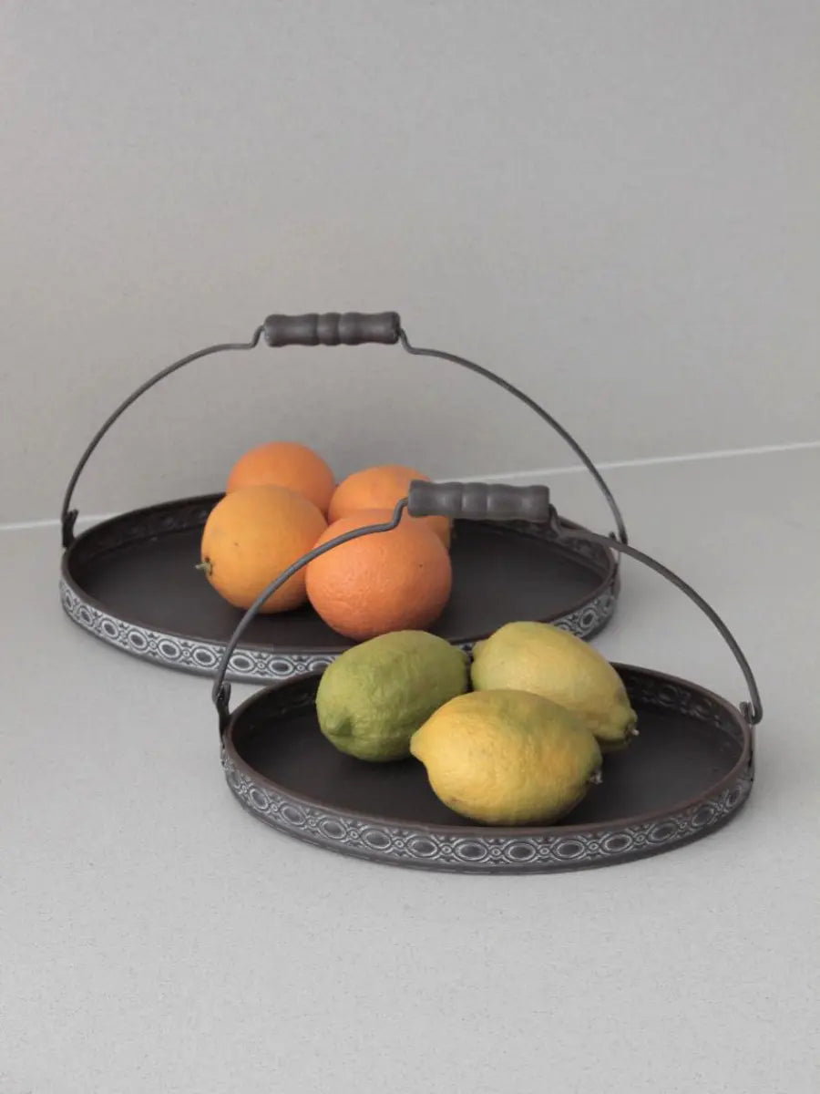 Set Bandejas Reposteras Con Asa