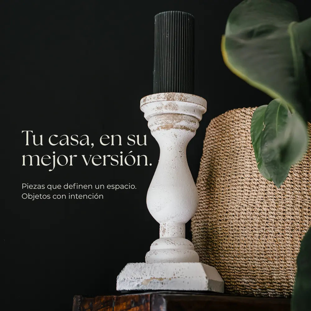 candelabro rustico descastado, vela cirio decorativa.